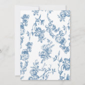 Invitation Baby shower Dusty Blue Toile de Jouy (Dos)