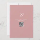 Invitation Baby Shower Dusty Rose Code QR Fille (Dos)