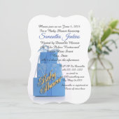 Invitation Baby shower E=Invitation Boy blue packages (Debout devant)
