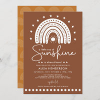 Baby shower Earthy Terracotta Rainbow & Sunshine