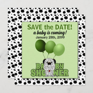 Invitation Baby shower écologique de la Dalmatie