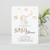 Invitation Baby-Shower Économique et Mignon (Debout devant)