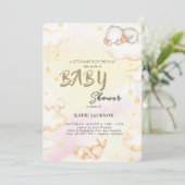 Invitation Baby-Shower Économique et Mignon (Debout devant)
