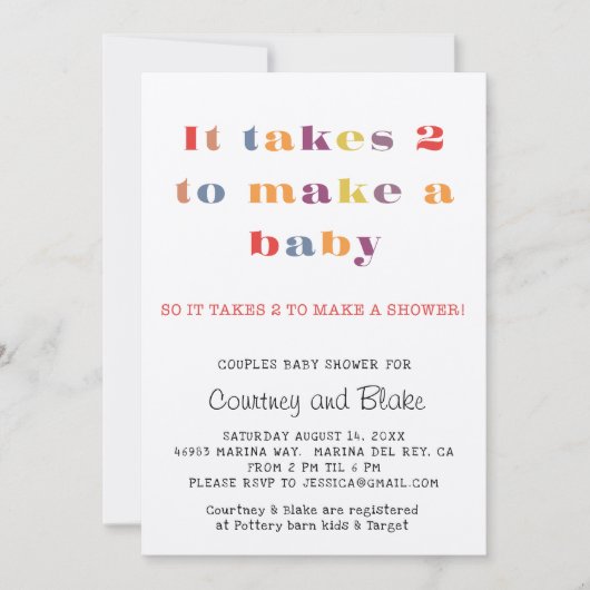 Invitation Baby shower Ecru (Devant)