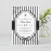 Invitation Baby shower Éffrayant gothique d'Halloween (Debout devant)