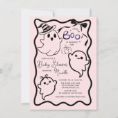 Invitation Baby shower éffrayant Sweet Little Boo (Devant)