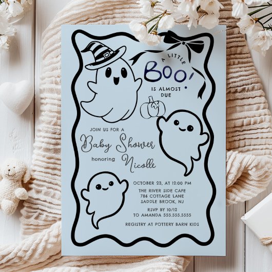 Invitation Baby shower éffrayant Sweet Little Boo