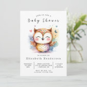 Invitation Baby shower élégant à puces imprimables (Debout devant)