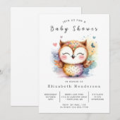 Invitation Baby shower élégant à puces imprimables (Devant / Derrière)