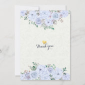Invitation Baby shower Elegant Aquarelle Floral Gold Script (Dos)