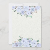 Invitation Baby shower Elegant Aquarelle Floral Gold Script (Dos)