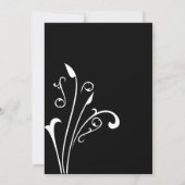 Invitation Baby shower élégant classique noir rétro ornement (Dos)