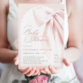 Invitation Baby shower élégant de Bow rose