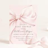 Invitation Baby shower élégant de Bow rose