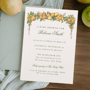 Invitation Baby shower élégant de jardin d'été vintage