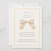 Invitation Baby shower élégant de la poche de pêche (Devant)