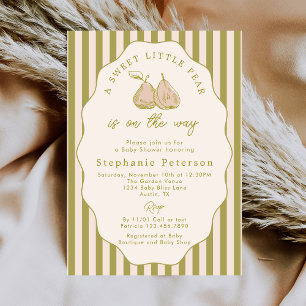 Invitation Baby shower élégant petite fille au dessin à la ma