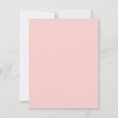 Invitation Baby Shower élégant rose blanc floral roses script (Dos)