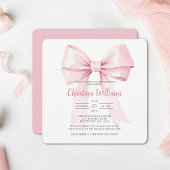 Invitation Baby shower Elégant Rose Bow Girl