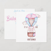 Invitation Baby shower éléphant (Devant / Derrière)