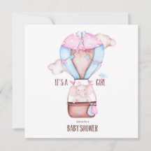 Invitation Baby shower éléphant