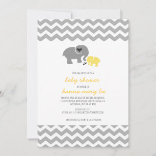 Invitation Baby shower éléphant
