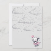 Invitation Baby shower éléphant (Dos)