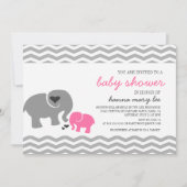 Invitation Baby shower éléphant (Devant)