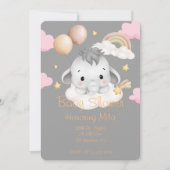 INVITATION BABY SHOWER ÉLÉPHANT (Devant)