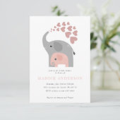 Invitation Baby shower éléphant (Debout devant)