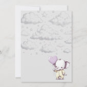 Invitation Baby shower éléphant (Dos)