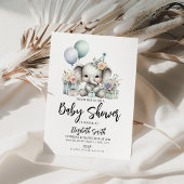 Invitation Baby shower éléphant