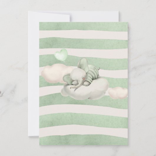 Invitation Baby shower éléphant (Dos)