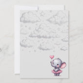 Invitation Baby shower éléphant (Dos)