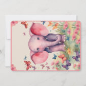 Invitation Baby shower éléphant bébé (Dos)