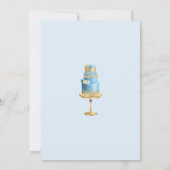 Invitation Baby Shower Eléphant Bleu (Dos)