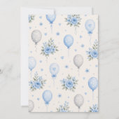 Invitation Baby-Shower Eléphant Bleu (Dos)