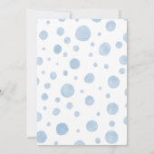 Invitation Baby shower Eléphant Bleu Garçon Cute  Invitat (Dos)