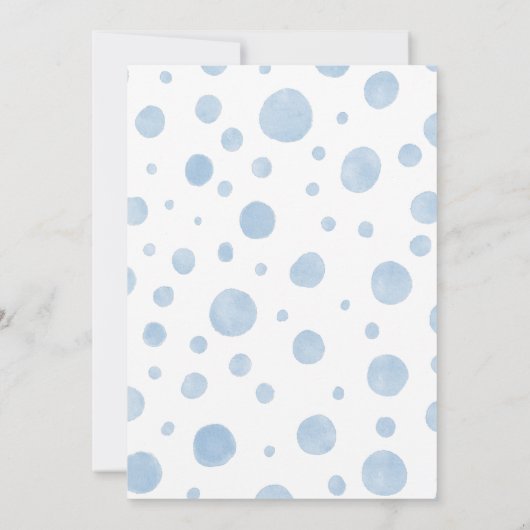 Invitation Baby shower Eléphant Bleu Garçon Cute Invitat (Dos)