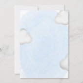 Invitation Baby shower Eléphant bleu petit arachide (Dos)