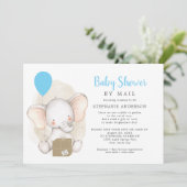 Invitation Baby shower Elephant Boy par courrier (Debout devant)