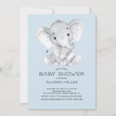 Invitation baby shower Elephant Boys (Devant)