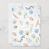 Invitation Baby shower éléphant de Boho (Dos)