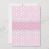 Invitation Baby shower Eléphant de dentelle d'or rose doux (Dos)