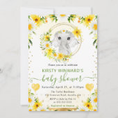 Invitation Baby shower Eléphant de la Jungle Aquarelle (Devant)