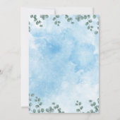 Invitation Baby shower éléphant, éléphant bleu (Dos)