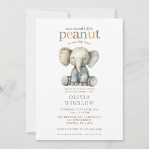 Invitation Baby-Shower Éléphant Fantaisiste