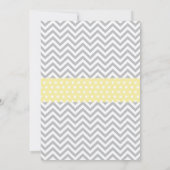 Invitation Baby shower éléphant Jaune et gris (Dos)