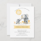 Invitation Baby shower Elephant Kisses (Devant)