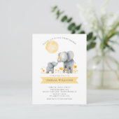 Invitation Baby shower Elephant Kisses (Debout devant)